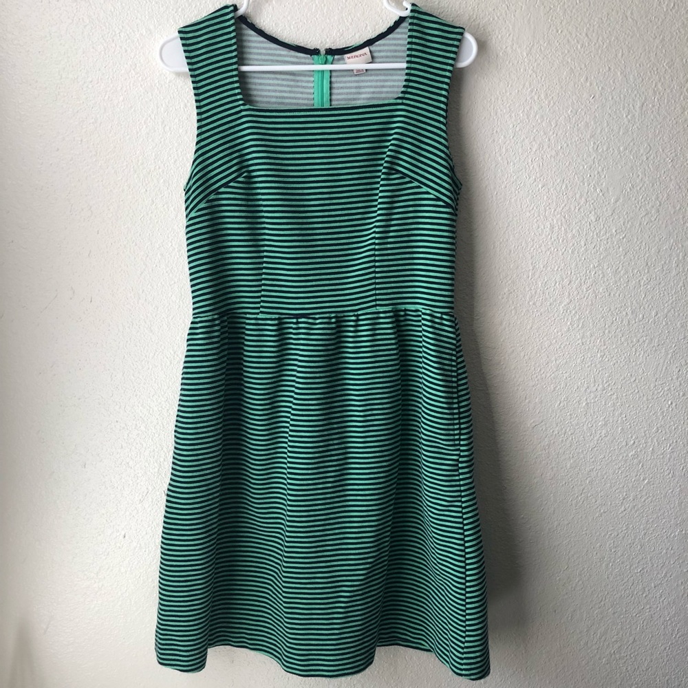 Merona Fit and Flare Striped Summer Dress Medium